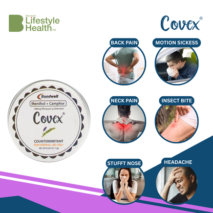 Covex Natural Healing Balm 10g/15g - Herbal Relief for Headache & Muscle Pain