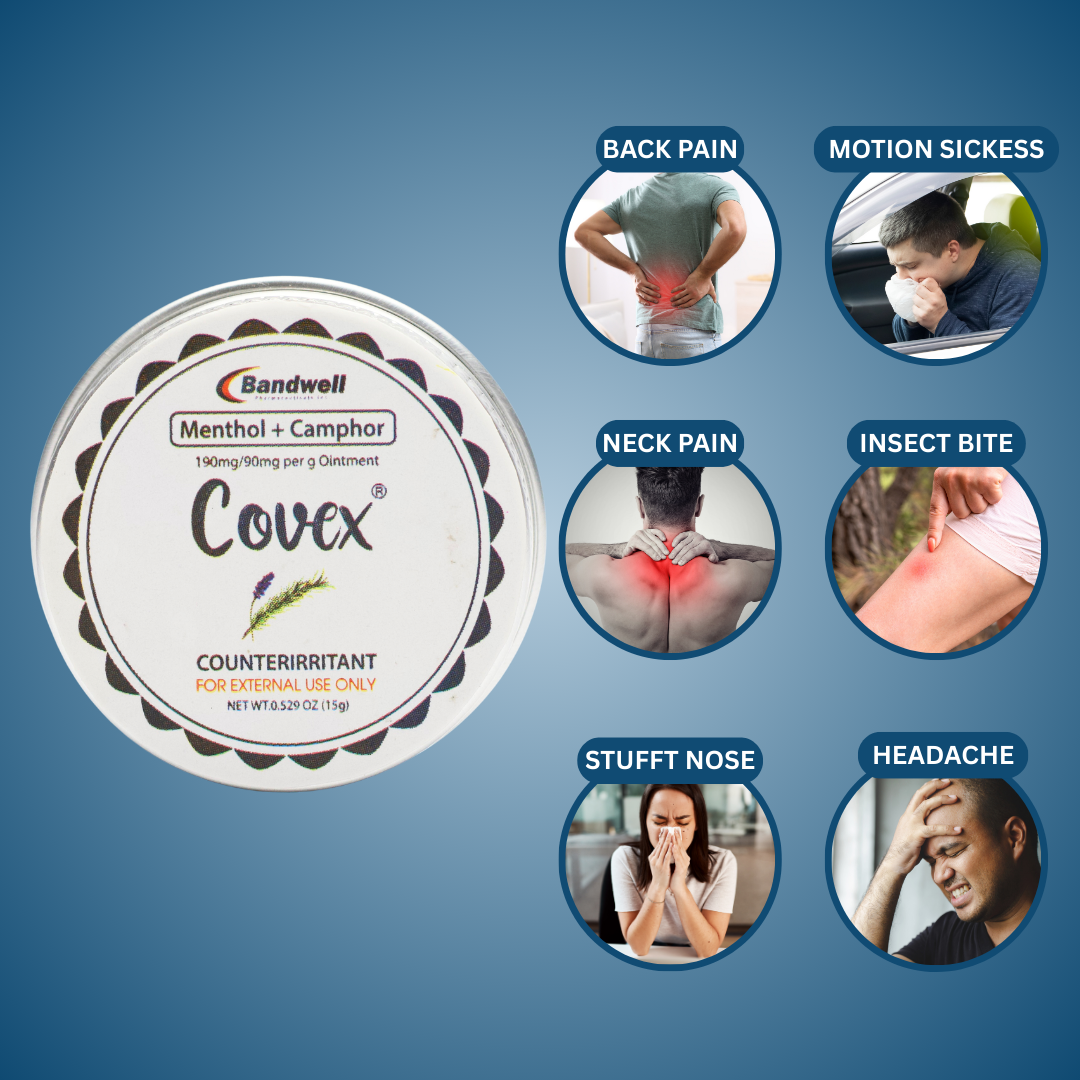 Covex Natural Healing Balm 10g/15g - Herbal Relief for Headache & Muscle Pain