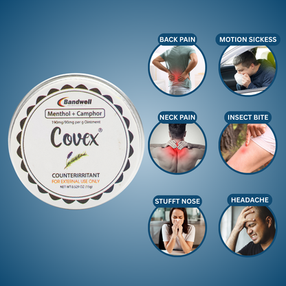 Covex Natural Healing Balm 10g/15g - Herbal Relief for Headache & Muscle Pain