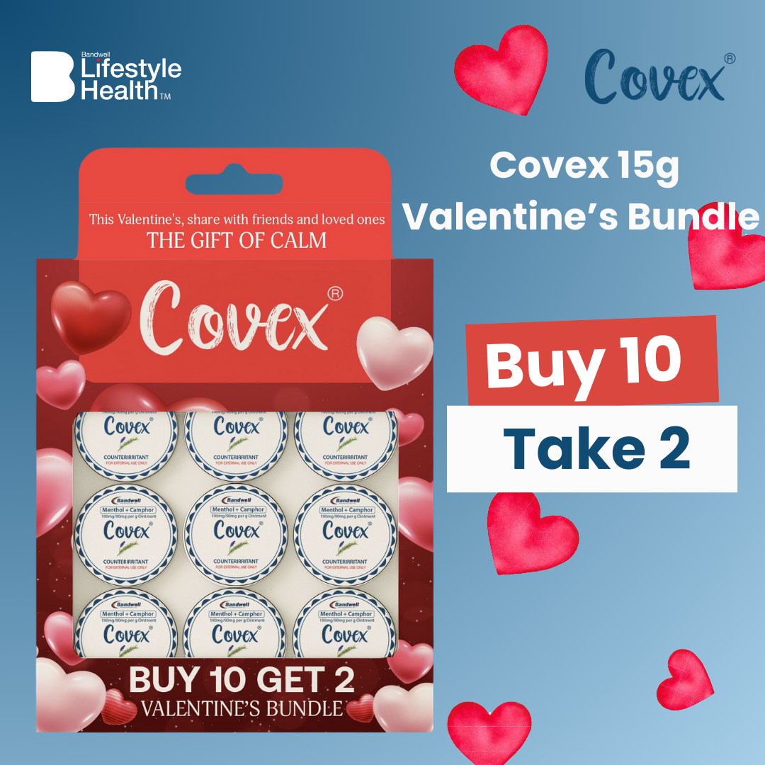 Covex Valentine's Bundle Buy 10 Get 2 Natural Healing Balm 15g Herbal Ointment for Headache & Nausea