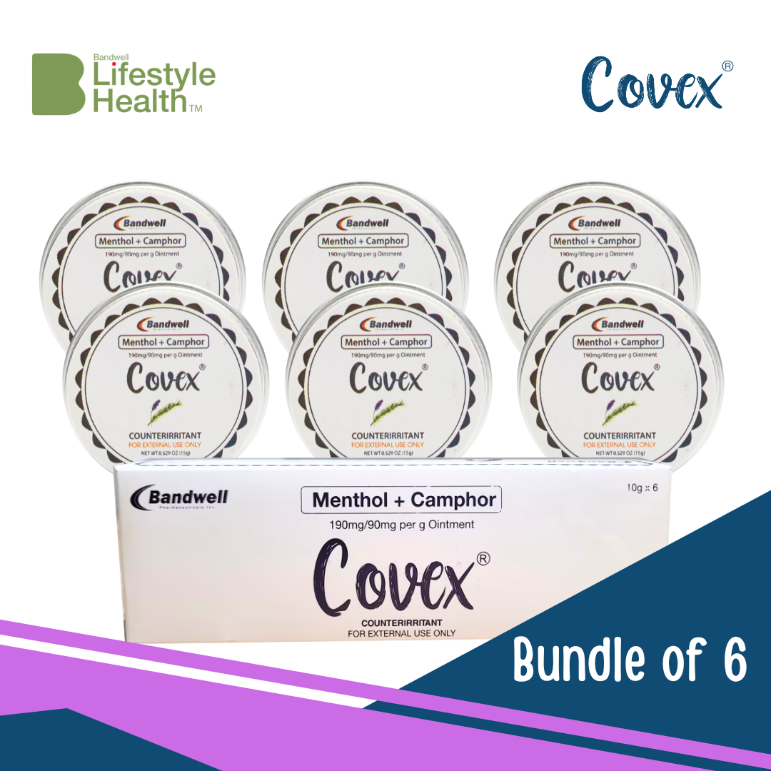 Covex Natural Healing Balm Bundle (6-Pack) - Herbal Relief for Headache & Muscle Pain