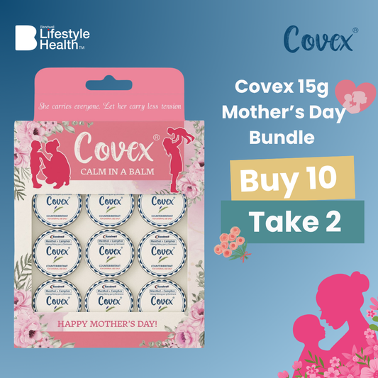 Covex Mother's day Bundle Buy 10 Get 2 Natural Healing Balm 15g Herbal Ointment for Headache &Nausea