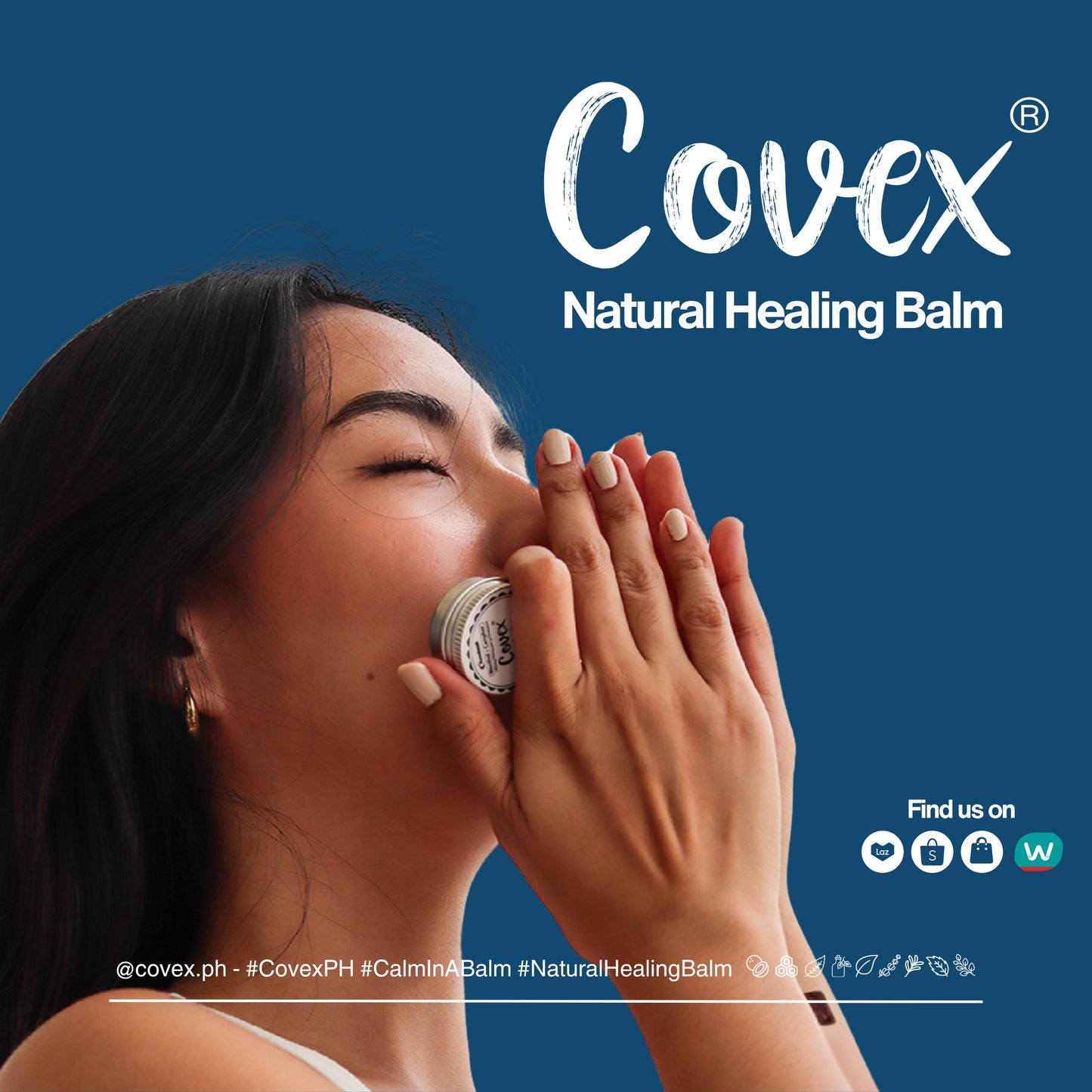 Covex Natural Healing Balm 10g/15g - Herbal Relief for Headache & Muscle Pain
